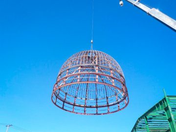 ساخت گنبد استیل سبز